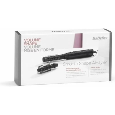 Фен-щітка Babyliss, 300Вт, 2 режими, хол. обдув, 2 насадки, чорний (AS86E)