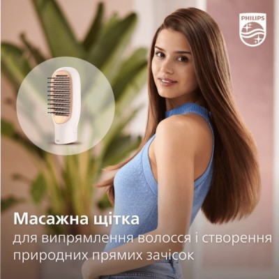 Фен-щітка Philips 3000 Series, 800Вт, 3 режими, кераміка, турмалін, рожевий (BHA310/00) Фен-щітка Philips 3000 Series, 800Вт, 3 режими, кераміка, турмалін, рожевий (BHA310/00)