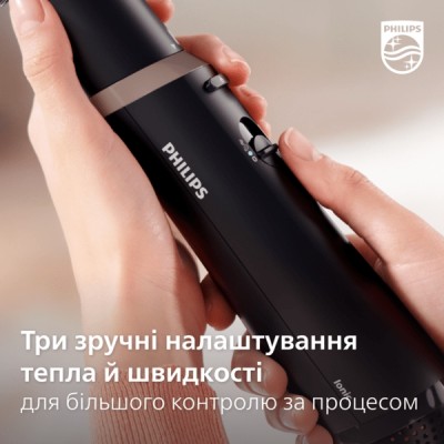 Фен-щітка Philips 3000 Series, 800Вт, 3 режими, хол. обдув, кераміка, сірий (BHA301/00) Фен-щітка Philips 3000 Series, 800Вт, 3 режими, хол. обдув, кераміка, сірий (BHA301/00)