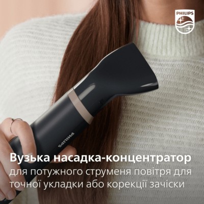 Фен-щітка Philips 3000 Series, 800Вт, 3 режими, хол. обдув, кераміка, сірий (BHA301/00) Фен-щітка Philips 3000 Series, 800Вт, 3 режими, хол. обдув, кераміка, сірий (BHA301/00)