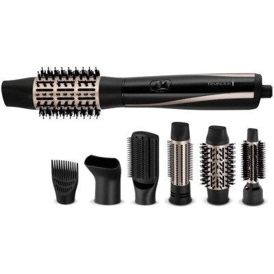 Фен-щітка Remington Blow Dry & Style Caring, 1200Вт, 2 режими, іоніз-я, хол. обдув, кейс для зберігання, кераміка, чорно-золотий Фен-щітка Remington Blow Dry & Style Caring, 1200Вт, 2 режими, іоніз-я, хол. обдув, кейс для зберігання, кераміка, чорно-золотий