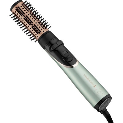 Фен-щітка Remington Botanicals, 800Вт, 2 режими, іоніз-я, оберт., хол. обдув, кераміка, м'ятно-чорний (AS5860) Фен-щітка Remington Botanicals, 800Вт, 2 режими, іоніз-я, оберт., хол. обдув, кераміка, м'ятно-чорний (AS5860)