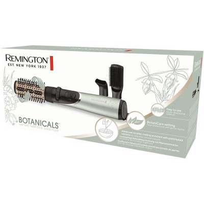 Фен-щітка Remington Botanicals, 800Вт, 2 режими, іоніз-я, оберт., хол. обдув, кераміка, м'ятно-чорний (AS5860) Фен-щітка Remington Botanicals, 800Вт, 2 режими, іоніз-я, оберт., хол. обдув, кераміка, м'ятно-чорний (AS5860)