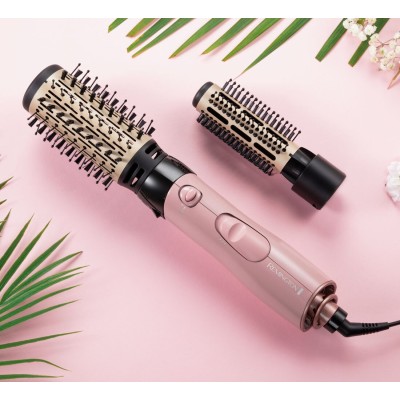 Фен-щітка Remington Coconut Smooth, 1000Вт, 2 режими, іонізація, хол. обдув, 2 насадки, чорно-рожевий (AS5901) Фен-щітка Remington Coconut Smooth, 1000Вт, 2 режими, іонізація, хол. обдув, 2 насадки, чорно-рожевий (AS5901)
