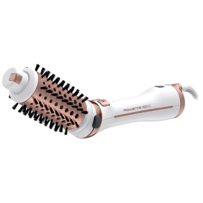 Фен-щітка Rowenta Brush Activ' Ultimate Care, 700Вт, 3 режими, іоніз-я, хол. обдув, оберт. насадок, кераміка, біло-золотий (CF97 Фен-щітка Rowenta Brush Activ' Ultimate Care, 700Вт, 3 режими, іоніз-я, хол. обдув, оберт. насадок, кераміка, біло-золотий (CF97