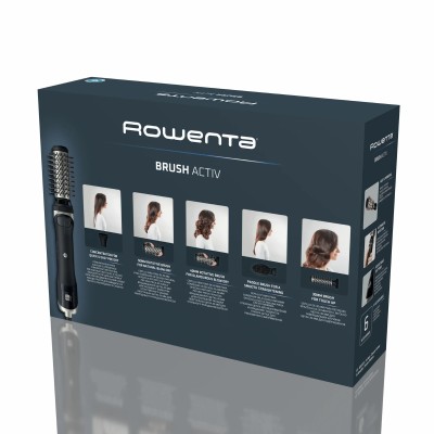 Фен-щітка Rowenta Renewal Brush Active, 1000Вт, 3 режими, іоніз-я, хол. обдув, оберт. насадка, 5 насадок, кераміка, чорний (UB95 Фен-щітка Rowenta Renewal Brush Active, 1000Вт, 3 режими, іоніз-я, хол. обдув, оберт. насадка, 5 насадок, кераміка, чорний (UB95