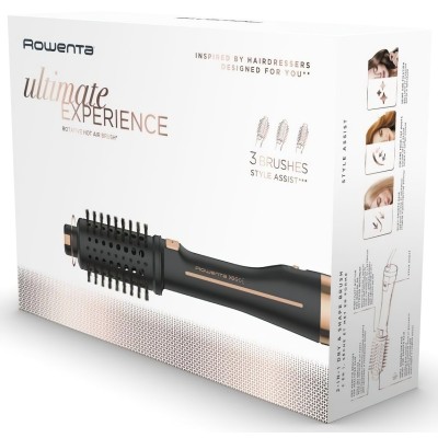 Фен-щітка Rowenta Ultimate Experience, 750Вт, 1 режими, іоніз-я, оберт.насадок, кераміка, чорний (CF9620F0) Фен-щітка Rowenta Ultimate Experience, 750Вт, 1 режими, іоніз-я, оберт.насадок, кераміка, чорний (CF9620F0)