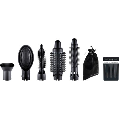Фен-щітка Rowenta x Karl Lagerfeld Express Style, 800Вт, 3 режими, іоніз-я, чохол, чорний (CF635LF0) Фен-щітка Rowenta x Karl Lagerfeld Express Style, 800Вт, 3 режими, іоніз-я, чохол, чорний (CF635LF0)