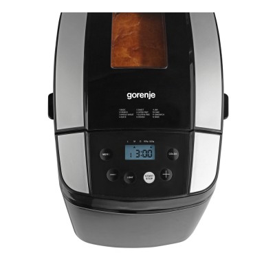 Хлібопічка Gorenje 800Вт, програм-1.2, макс.вага -1.2кг, форма прямокутник, пластик, чорний (BM1210BK) Хлібопічка Gorenje 800Вт, програм-1.2, макс.вага -1.2кг, форма прямокутник, пластик, чорний (BM1210BK)