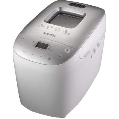Хлібопічка Gorenje 850Вт, програм-1.6, макс.вага - 1.6кг, форма прямокутник, пластик, сірий (BM1600WG)