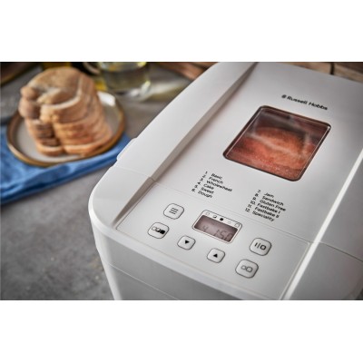 Хлібопічка Russell Hobbs 600Вт, програм-12, макс.вага -1кг, форма-прямокутник, пластик, білий (27260-56)