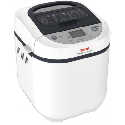 Хлібопічка Tefal Pain&Tresor Pain&Tresor 700Вт, програм-1, макс.вага -1кг, форма-прямокутник, пластик, білий (PF250135) Хлібопічка Tefal Pain&Tresor Pain&Tresor 700Вт, програм-1, макс.вага -1кг, форма-прямокутник, пластик, білий (PF250135)