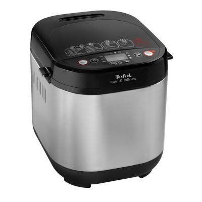 Хлібопічка Tefal PainEtDelice 720Вт, програм-1, макс.вага -1кг, форма-прямокутник, метал, чорний (PF240E38)