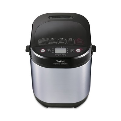 Хлібопічка Tefal PainEtDelice 720Вт, програм-1, макс.вага -1кг, форма-прямокутник, метал, чорний (PF240E38)