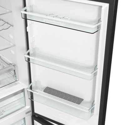 Холодильник Gorenje NRK619EABXL4 з нижн. мороз. камерою, 185х60х60см, 2 дв., Х- 204л, М- 96л, A+, NoFrost Plus, Fresh zone, чорн