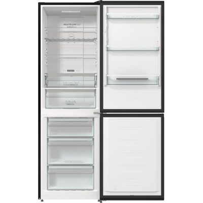 Холодильник Gorenje NRK619EABXL4 з нижн. мороз. камерою, 185х60х60см, 2 дв., Х- 204л, М- 96л, A+, NoFrost Plus, Fresh zone, чорн