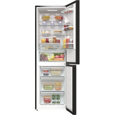Холодильник Gorenje NRK619EABXL4 з нижн. мороз. камерою, 185х60х60см, 2 дв., Х- 204л, М- 96л, A+, NoFrost Plus, Fresh zone, чорн