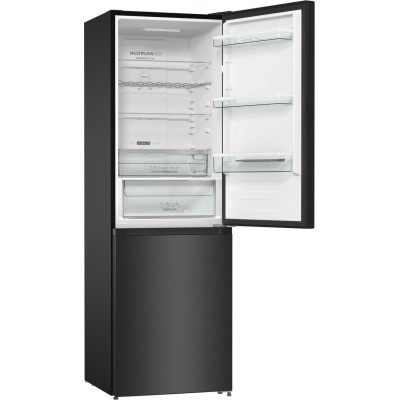 Холодильник Gorenje NRK619EABXL4 з нижн. мороз. камерою, 185х60х60см, 2 дв., Х- 204л, М- 96л, A+, NoFrost Plus, Fresh zone, чорн