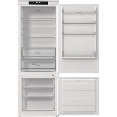 Холодильник Gorenje вбудований з нижн. мороз., 193,7x69x55см, 2 двері,341(84)л, А++, NF+, Зона св-ті, Диспл, Біли (NRKI619EA3)