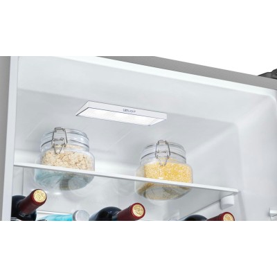 Холодильник Gorenje з нижн. мороз. камерою, 185х60х60см, 2 дв., Х- 207л, М- 93л, A++, NoFrost Plus, Fresh zone, Зовн. Диспл, сір