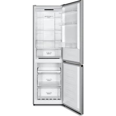Холодильник Gorenje з нижн. мороз. камерою, 185х60х60см, 2 дв., Х- 207л, М- 97л, A+, NoFrost Plus, Fresh zone, Диспл, сірий (NRK Холодильник Gorenje з нижн. мороз. камерою, 185х60х60см, 2 дв., Х- 207л, М- 97л, A+, NoFrost Plus, Fresh zone, Диспл, сірий (NRK