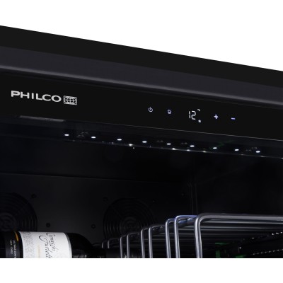 Холодильник Philco для вина, 177х59.5х68, холод.відд.-472л, зон - 1, бут-143, диспл, підсвітка, чорний (PW143GLV) Холодильник Philco для вина, 177х59.5х68, холод.відд.-472л, зон - 1, бут-143, диспл, підсвітка, чорний (PW143GLV)