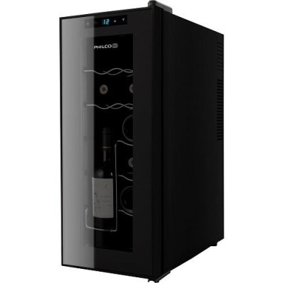 Холодильник Philco для вина, 63.8х25.2х50, холод.відд.-32л, зон - 1, бут-12, диспл, підсвітка, чорний (PW12F) Холодильник Philco для вина, 63.8х25.2х50, холод.відд.-32л, зон - 1, бут-12, диспл, підсвітка, чорний (PW12F)