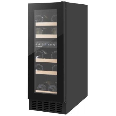 Холодильник Philco для вина, 85х29.5х57, холод.відд.-47л, зон - 2, бут-17, диспл, підсвітка, чорний (PW17GDFB)