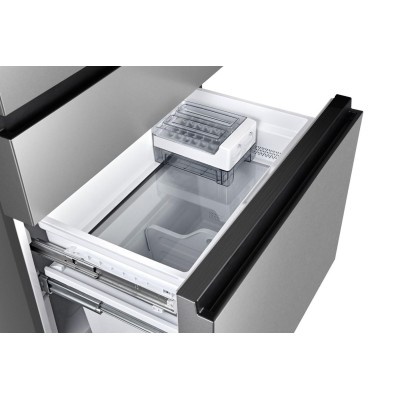 Холодильник SBS Gorenje NRM8181UX, франц.дверцята, 182x80x71см, 2 дв., Х- 299л, М- 122л, A+, NF,  Інвертор, Дисплей, Сірий