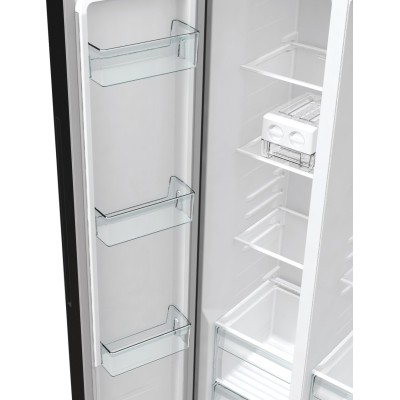 Холодильник SBS Gorenje, 179х67х92см, 2 двері, 353(191)л, А++, NF+, Інв., Зона св-ті, диспенсер, генератор льоду, Зовн. Диспл, ч Холодильник SBS Gorenje, 179х67х92см, 2 двері, 353(191)л, А++, NF+, Інв., Зона св-ті, диспенсер, генератор льоду, Зовн. Диспл, ч