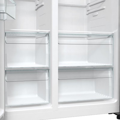 Холодильник SBS Gorenje, 179х67х92см, 2 двері, 353(191)л, А++, NF+, Інв., Зона св-ті, диспенсер, генератор льоду, Зовн. Диспл, ч Холодильник SBS Gorenje, 179х67х92см, 2 двері, 353(191)л, А++, NF+, Інв., Зона св-ті, диспенсер, генератор льоду, Зовн. Диспл, ч