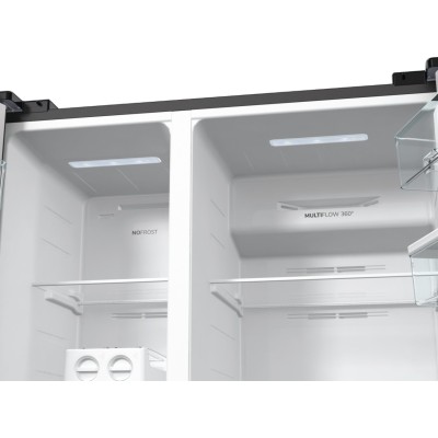 Холодильник SBS Gorenje, 179х67х92см, 2 двері, 353(191)л, А++, NF+, Інв., Зона св-ті, диспенсер, генератор льоду, Зовн. Диспл, ч Холодильник SBS Gorenje, 179х67х92см, 2 двері, 353(191)л, А++, NF+, Інв., Зона св-ті, диспенсер, генератор льоду, Зовн. Диспл, ч
