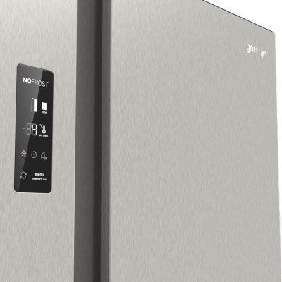 Холодильник SBS Gorenje, 179х67х92см, 2 двері, 356( 191)л, А++, NF+, Інв. , Зона св-ті, Зовн. Диспл, матовий сірий (NRR9185EAXL) Холодильник SBS Gorenje, 179х67х92см, 2 двері, 356( 191)л, А++, NF+, Інв. , Зона св-ті, Зовн. Диспл, матовий сірий (NRR9185EAXL)