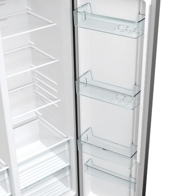 Холодильник SBS Gorenje, 179х67х92см, 2 двері, 356(191)л, А++, NF+, Інв., Зона св-ті, Зовн. Диспл, чорний (NRR9185EABXL)