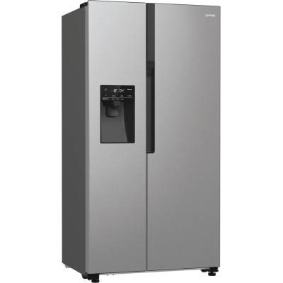 Холодильник SBS Gorenje, 179х70х92см, 2 двері, 376(190)л, А++, NF+, Інв., Зона св-ті, диспенсер, генератор льоду, Зовн. Диспл, н