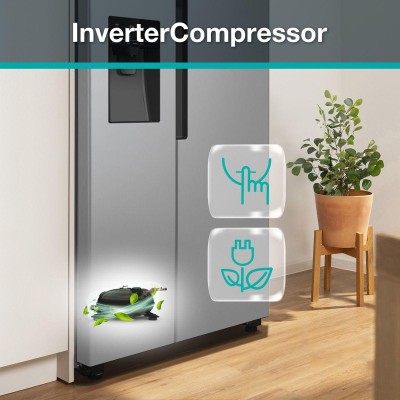 Холодильник SBS Gorenje, 179х70х92см, 2 двері, 376(190)л, А++, NF+, Інв., Зона св-ті, диспенсер, генератор льоду, Зовн. Диспл, н Холодильник SBS Gorenje, 179х70х92см, 2 двері, 376(190)л, А++, NF+, Інв., Зона св-ті, диспенсер, генератор льоду, Зовн. Диспл, н