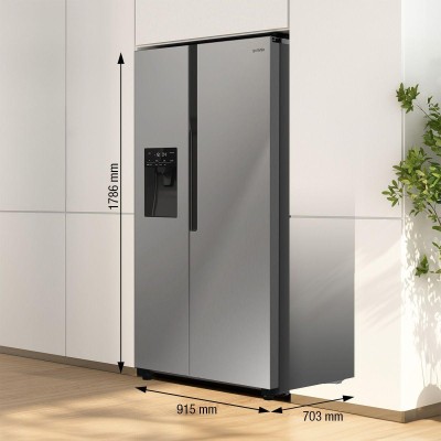 Холодильник SBS Gorenje, 179х70х92см, 2 двері, 376(190)л, А++, NF+, Інв., Зона св-ті, диспенсер, генератор льоду, Зовн. Диспл, н Холодильник SBS Gorenje, 179х70х92см, 2 двері, 376(190)л, А++, NF+, Інв., Зона св-ті, диспенсер, генератор льоду, Зовн. Диспл, н
