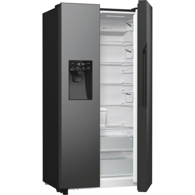 Холодильник SBS Gorenje, 179х70х92см, 2 двері, 376(190)л, А++, NF+, Інв., Зона св-ті, диспенсер, генератор льоду, Зовн. Диспл, ч Холодильник SBS Gorenje, 179х70х92см, 2 двері, 376(190)л, А++, NF+, Інв., Зона св-ті, диспенсер, генератор льоду, Зовн. Диспл, ч