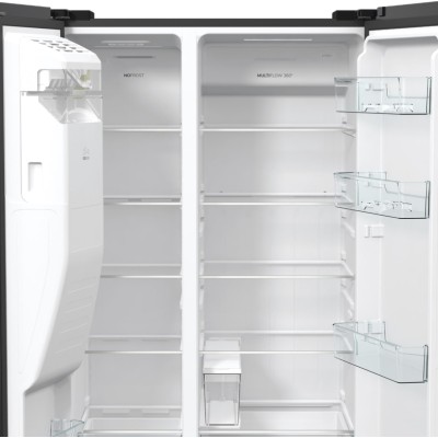 Холодильник SBS Gorenje, 179х70х92см, 2 двері, 376(190)л, А++, NF+, Інв., Зона св-ті, диспенсер, генератор льоду, Зовн. Диспл, ч Холодильник SBS Gorenje, 179х70х92см, 2 двері, 376(190)л, А++, NF+, Інв., Зона св-ті, диспенсер, генератор льоду, Зовн. Диспл, ч