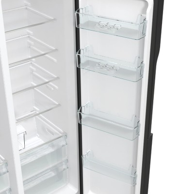 Холодильник SBS Gorenje, 179х70х92см, 2 двері, 376(190)л, А++, NF+, Інв., Зона св-ті, диспенсер, генератор льоду, Зовн. Диспл, ч Холодильник SBS Gorenje, 179х70х92см, 2 двері, 376(190)л, А++, NF+, Інв., Зона св-ті, диспенсер, генератор льоду, Зовн. Диспл, ч