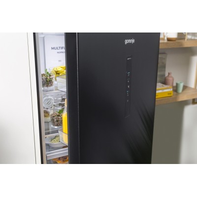 Холодильник з нижн. мороз. камерою Gorenje NRK620EABXL4, 200х60х60см, 2 двері, 235( 96)л, А++, Total NF , Зона св-ті, Зовн. Дисп Холодильник з нижн. мороз. камерою Gorenje NRK620EABXL4, 200х60х60см, 2 двері, 235( 96)л, А++, Total NF , Зона св-ті, Зовн. Дисп