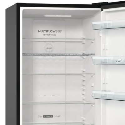Холодильник з нижн. мороз. камерою Gorenje NRK620EABXL4, 200х60х60см, 2 двері, 235( 96)л, А++, Total NF , Зона св-ті, Зовн. Дисп Холодильник з нижн. мороз. камерою Gorenje NRK620EABXL4, 200х60х60см, 2 двері, 235( 96)л, А++, Total NF , Зона св-ті, Зовн. Дисп