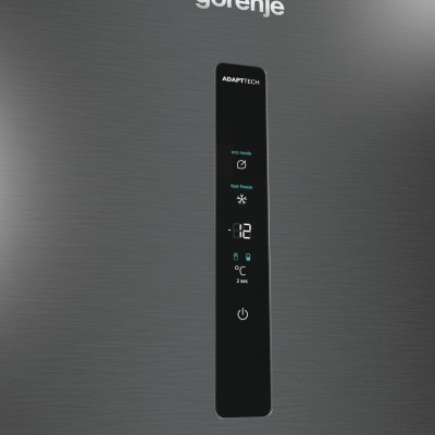 Холодильник з нижн. мороз. камерою Gorenje NRK620EABXL4, 200х60х60см, 2 двері, 235( 96)л, А++, Total NF , Зона св-ті, Зовн. Дисп Холодильник з нижн. мороз. камерою Gorenje NRK620EABXL4, 200х60х60см, 2 двері, 235( 96)л, А++, Total NF , Зона св-ті, Зовн. Дисп