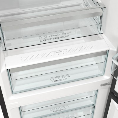 Холодильник з нижн. мороз. камерою Gorenje NRK620EABXL4, 200х60х60см, 2 двері, 235( 96)л, А++, Total NF , Зона св-ті, Зовн. Дисп Холодильник з нижн. мороз. камерою Gorenje NRK620EABXL4, 200х60х60см, 2 двері, 235( 96)л, А++, Total NF , Зона св-ті, Зовн. Дисп