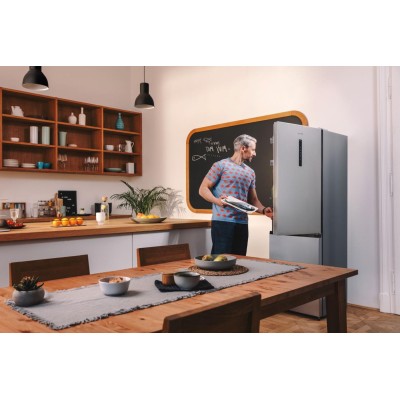 Холодильник з нижн. мороз. камерою Gorenje, 185х60х60см, 2 двері, 210(110)л, А++, NoFrost Plus, Зона св-ті, Зовн. Диспл, сірий ( Холодильник з нижн. мороз. камерою Gorenje, 185х60х60см, 2 двері, 210(110)л, А++, NoFrost Plus, Зона св-ті, Зовн. Диспл, сірий (