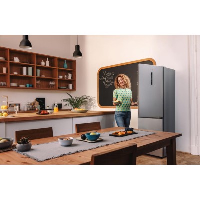 Холодильник з нижн. мороз. камерою Gorenje, 185х60х60см, 2 двері, 210(110)л, А++, NoFrost Plus, Зона св-ті, Зовн. Диспл, сірий ( Холодильник з нижн. мороз. камерою Gorenje, 185х60х60см, 2 двері, 210(110)л, А++, NoFrost Plus, Зона св-ті, Зовн. Диспл, сірий (