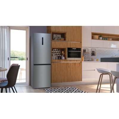 Холодильник з нижн. мороз. камерою Gorenje, 185х60х60см, 2 двері,203(99)л, А++, Total NF, Зона св-ті, Зовн. Диспл, нерж (NRK6192