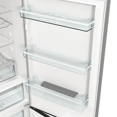 Холодильник з нижн. мороз. камерою Gorenje, 185х60х60см, 2 двері,203(99)л, А++, Total NF, Зона св-ті, Зовн. Диспл, нерж (NRK6192