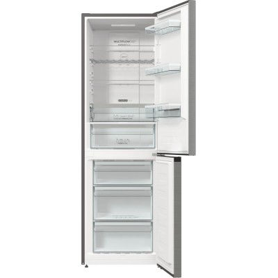 Холодильник з нижн. мороз. камерою Gorenje, 185х60х60см, 2 двері,203(99)л, А++, Total NF, Зона св-ті, Зовн. Диспл, нерж (NRK6192
