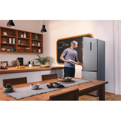 Холодильник з нижн. мороз. камерою Gorenje, 185х60х60см, 2 двері,203(99)л, А++, Total NF, Зона св-ті, Зовн. Диспл, нерж (NRK6192
